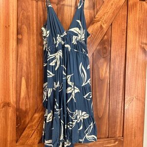 Blue and White Floral Dress